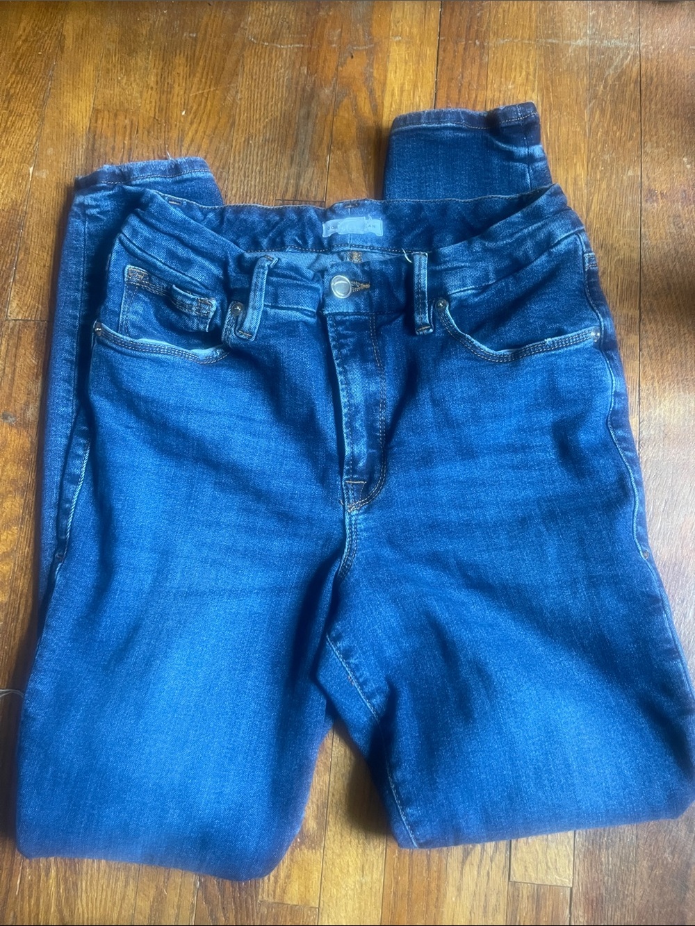 Good American Deep Blue Skinny Jeans